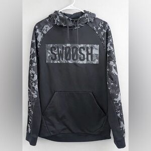 Nike Black Camo “SWOOSH” Hoodie with Gray Camouflage Sleeves